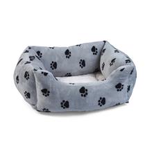Zoon Snugpaws Square Dog Bed- Grey (Select Size)
