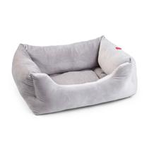 (!!SALE!!) Large SILVER GREY VELOUR DOG BED