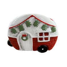 Ceramic Christmas Planter Caravan-17cm