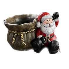 Cement Planter Father Christmas with Sack