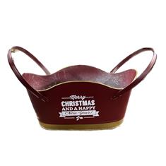 Tin Christmas Trug Hamper