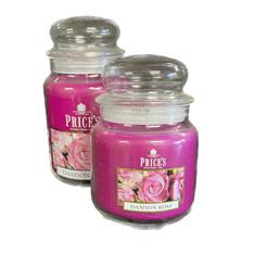 Price&#39;s Candles Damson Rose Jar Candle