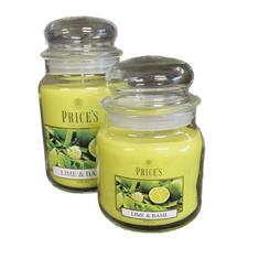 Price&#39;s Candles Lime &amp; Basil Jar Candle