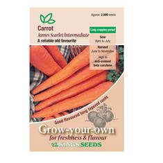 Carrot James Scarlet Intermediate Seeds