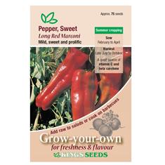 Sweet Pepper Long Red Marconi Seeds