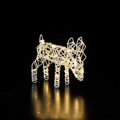 White Frame Mini Deer 17cm