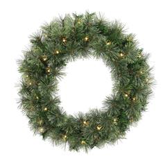 24&#39;&#39; Pre-Lit Sandringham Pine Artificial Wreath
