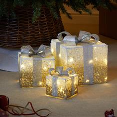 Sparkly Faux Gift Boxes (Set of 3)