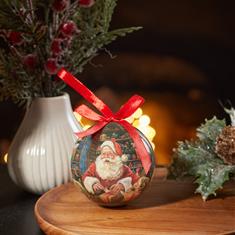 Vintage Bauble Santa&#39;s Workshop (Design 3)