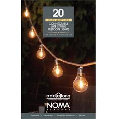 20 Jute Rope Festoon Lights