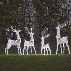 Glittertwist Silver Reindeer 95cm