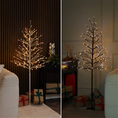1,5m Black Duo Bulb Twig Tree