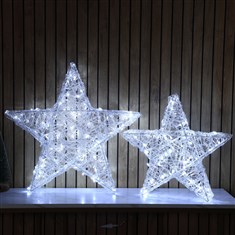 Set of 2 Spun Acrylic Stars