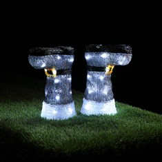 Acrylic Santa Boots Stake Lights