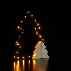 Wire &amp; Wood Tree Light